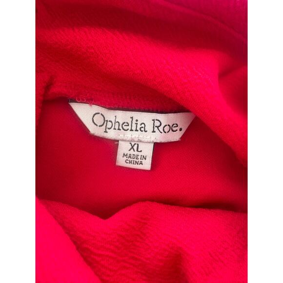 Ophelia Roe XL Dress High Neck Sleeveless Pink Red Poly Spandex - Picture 3 of 8